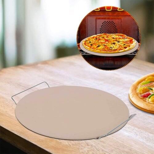 Best 13 Inch Pizza Stone Round Pizza Stones with Stand Large Pizza Baking Stone Crisp Crust Pizza Bread Cookies Tools Pizza Pan