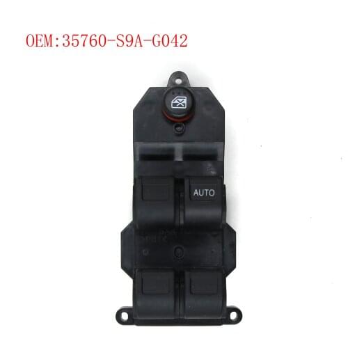 NEW FaroeChi Black Electric Power Window Switch 35760-S9A-G042 For Honda CRV CR-V 2002-2006 Civic 2001-2005