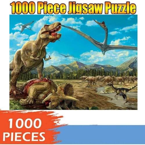 Jigsaw Puzzles 1000 Piece Puzzles For Adult Kids Intellectual Decompressing Fun Family Game Dinosaur Pattern Puzzle Toys Gift
