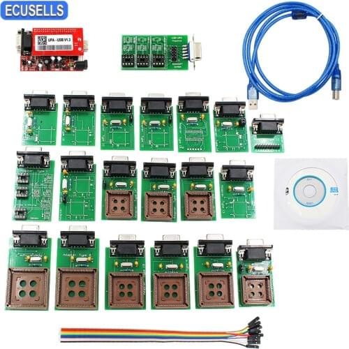 High Quality New V1.3 Super UPA USB Programmer New Adapters + Free Testing ECU IC Car Key Tool