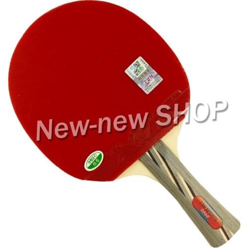 729 2060# Pips-In Table Tennis Ping Pong Racket + a Paddle Bag Shakehand long handle FL