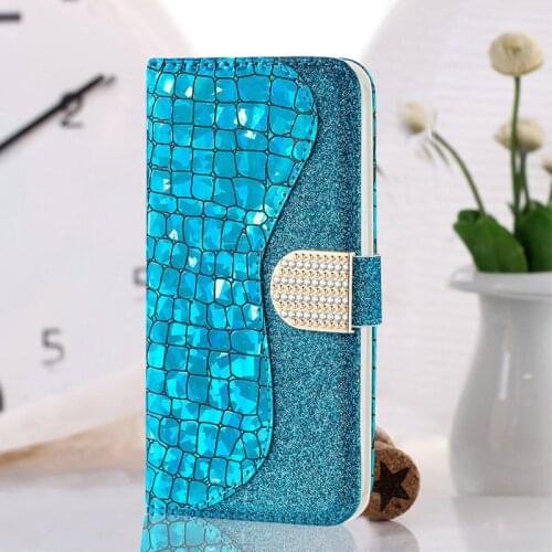 Luxury Bling Shiny Glitter Wallet Case for Samsung Galaxy A72 2021 Flip Cover Sparkle Card Slot for Samsung A 72 4G 5G Case Etui