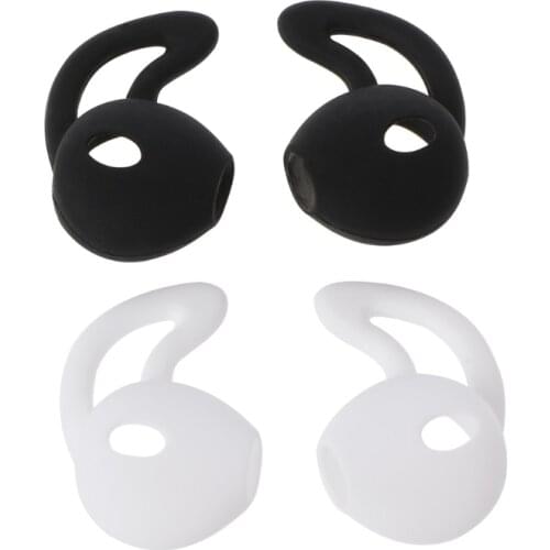 2Pairs Eartip Silicone in-ear Headset Earbuds Cover with Ear Hook for Apple Airpods iPhone 8 7 6 6S Plus 5 5S SE EarPods