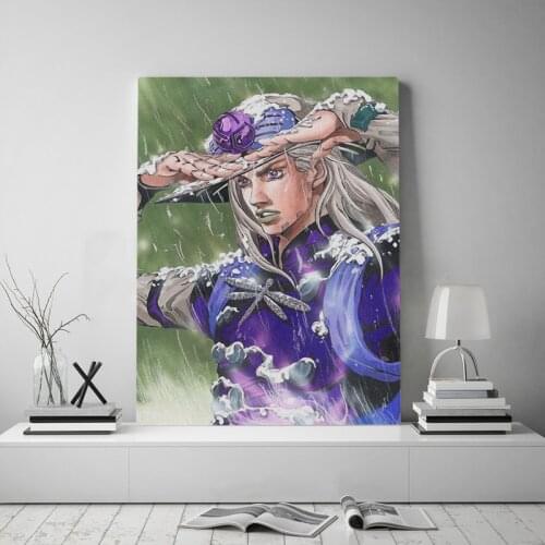 STEEL BALL RUN Gyro Zeppeli SBR anime Framed Canvas poster Painting wall Art decor Study Home Decoration Wooden Frame Prints
