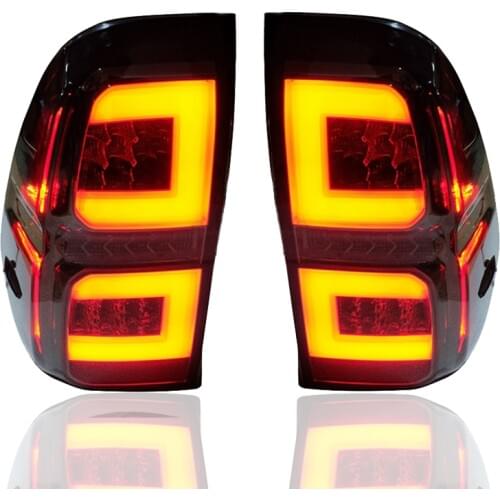 New Style Led Tail Lamp Rear Smoke Light Len Fit For Toyota Hilux Pickup Revo 15-18