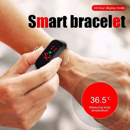 Smart Waterproof Watch With Body Temperature Measurement Display Wrist Watch Unisex Sport Smart Band Smart Wristband Smartwatch