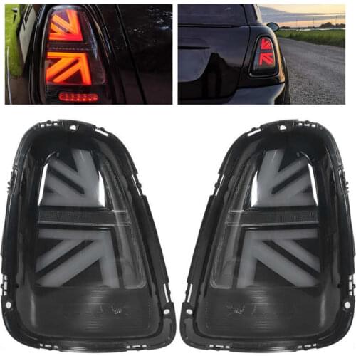 VLAND for JCW Union Jack Full LED Tail Lights Smoked Lens Fits for Mini R56 R57 Pre-LCI 2007 2008 2009 2010