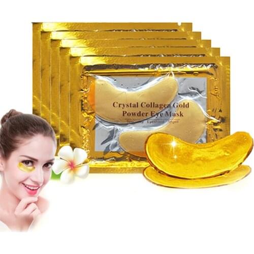 InniCare 20Pcs Crystal Collagen Gold Eye Mask Anti-Aging Dark Circles Acne Beauty Patches For Eye Skin Care Korean Cosmetics