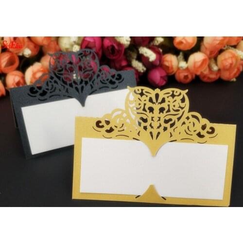 10 pcs Laser Cut Heart Shape Table Name Card Place Card Wedding Party Decoration Favor wedding place cards Decoration Favor 5Z