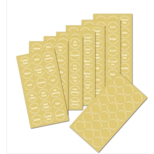 144pcs Set Spice Jar Label Rack Kit Revolving Spice Rack Label Bottle Sets Large Capacity Seasoning Jars Spice Jar Label