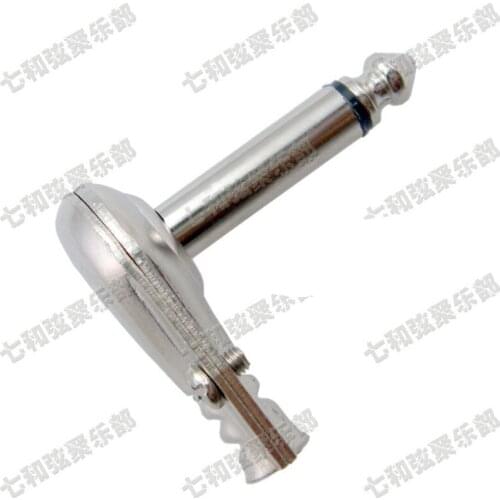 2Pcs 6.35 mm 1/4 inch Mono Male Plug Right Angle 90 Microphone Audio Guitar Bass Cable Connector plug guitar accessories