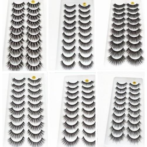 QUXINHAO 50 box of false eyelashes natural messy eyelashes interlaced delicate fluffy eyelashes extended eye makeup tools