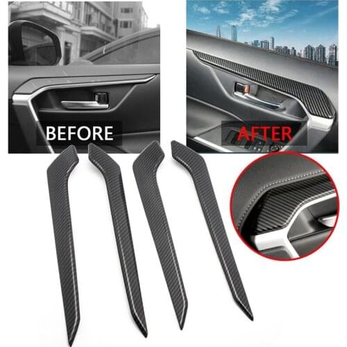 Car Styling Accessories For For Toyota RAV4 RAV 4 2019 2020 Door Handle Panel Armrest Decoration Cover Protective Trim Sticker