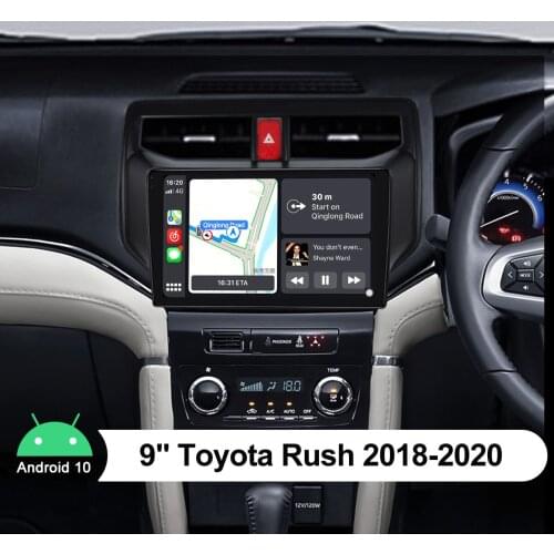 9" Android 10 Car Radio GPS Autoradio Car Multimedia Player Carplay Head Unit For Toyota Rush 2018-2020 Plug And Play Car Stereo