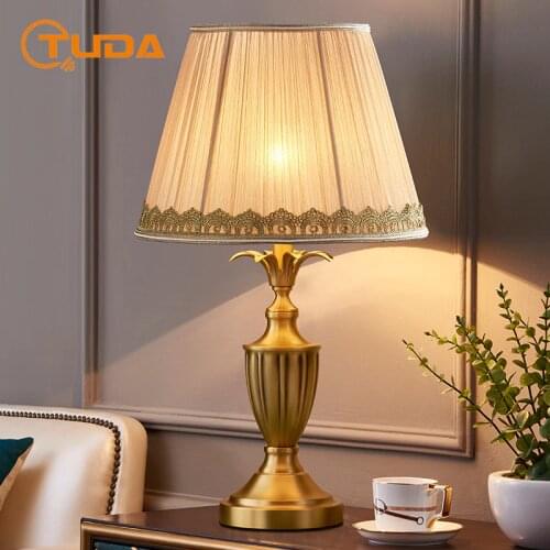 Free Shipping American Simple Table Lamp for Living Room Bedroom Bedside Lamp Study Desk Lamp European Modern Luxury Retro Lamp