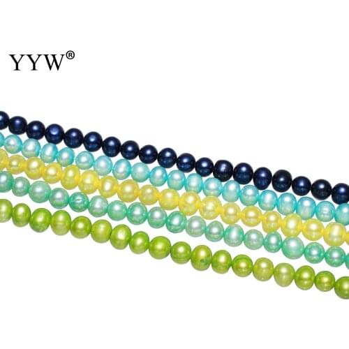 Cultured Potato Freshwater Pearl Beads 6-7mm Approx 0.8mm Sold By Strand