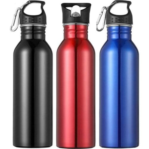 Bpa Free 750ml Sports&Outdoor My Straw Water Bottle 304 Stainless steel Portable Handle Lid Mountaineering buckle Kettle