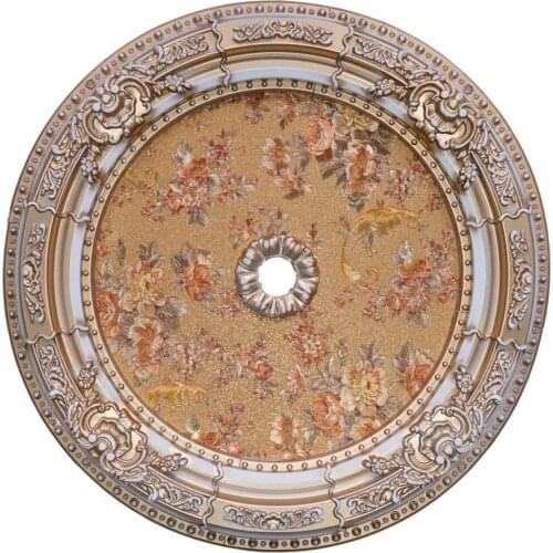 Decorative Round Designed Vintage Looking Ceiling Medallion for Chandeliers 60cm 23.62
