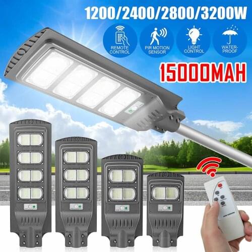 1200W/2400W/2800W LED Solar Street Light Outdoor Led Light Polycrystalline Remote Solar Lamp Waterproof for Plaza Garden Yard