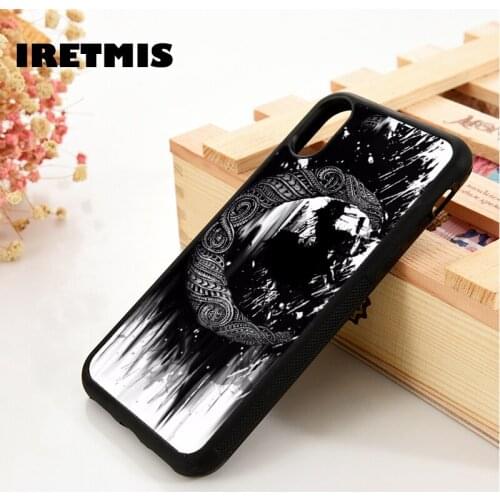 Iretmis 5 5S SE 6 6S phone case cover for iPhone 7 8 plus X Xs 11 Pro Max XR Crescent moon print pattern stars space graphic