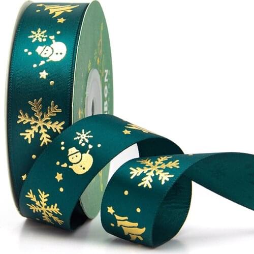 Grosgrain Ribbon Printing Satin Ribbon 25 Yards Christmas Ribbon Grosgrain 25 Yards Christmas Tree Decoration 22M Satin Ribbon