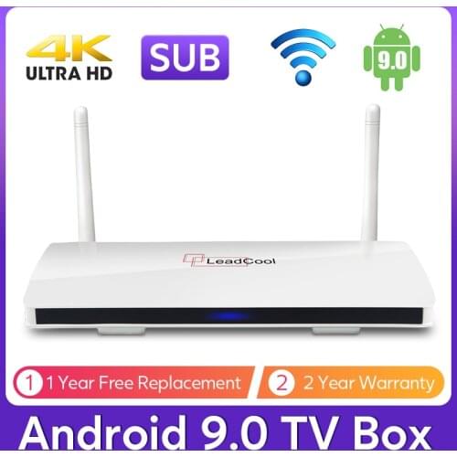 Leadcool Android 9.0 IPTV Box Amlogic S905W 1G 2G 8G 16G 2.4G WiFi leadcool SUBTV Android TV Box 4K HD iptv box ship from France