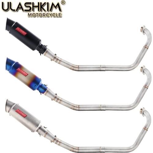 Motorcycle Full Exhaust Escape System Modifed Middle Link Pipe Slip On For yamaha YZF-R15 R5 MT-15 MT 15 125 2008-2017