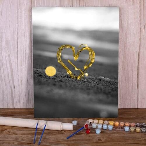 Black And White Landscape Coloring By Numbers Painting Complete Kit Oil Paints 50*70 Paiting By Numbers New Design Drawing