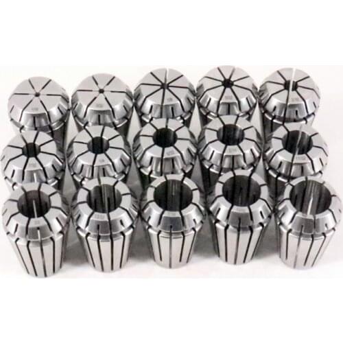 Spring Collet Set ER Collet Set ER8 ER11 ER16 ER20 ER25 ER32 ER40 ER50 15Pcs/Set From 1/16-1/2 3C 5C 16C TG OZ EOC DA COLLET