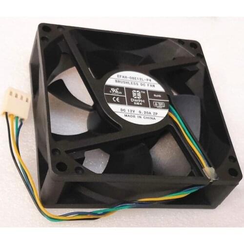 New EFAH-08E12L-P4 8025 8cm fan hydraulic 4-wire speed regulation efah-08e12l-p4 12V 0.20a pwm cooling fan
