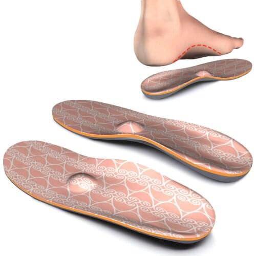 Pink Printing EVA Orthotic Comfort Insoles for Heel,Ball,Arch Foot with Arch Support Inserted and Targeted Cushioning Insole
