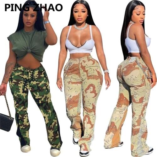 PING ZHAO Women's Camouflage Pants