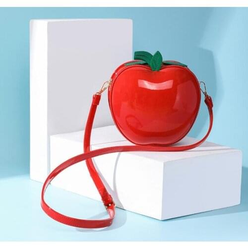 Girl gift apple bag transparent beautiful candy color summer bag new one-shoulder messenger small bag creative shape apple bag