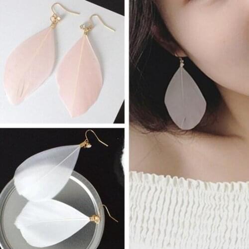 Ey165 Feather Earrings Female charm Ethnic Bohemian Dangle Crystal Earring Fashion Jewelry Earrings New 2018
