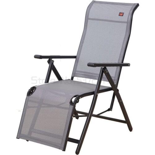 Folding recliner, nap chair, balcony back leisure chair, portable household bed, multifunctional dual-purpose chair