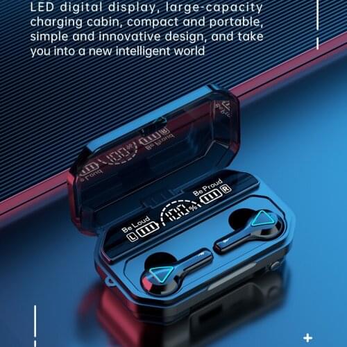 TWS Earphone Bluetooth Wireless Headset Waterproof Deep Bass Earbuds True Wireless Stereo Headphone With Mic Sport Earphone