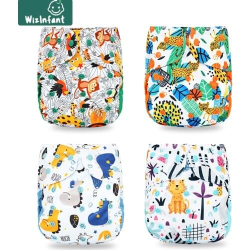 WizInfant Eco-Friendly Big XL Cloth Diaper Cover for Baby 2 Years and Older, Stay-Dry Adjustable Diaper Washable Cloth Nappy