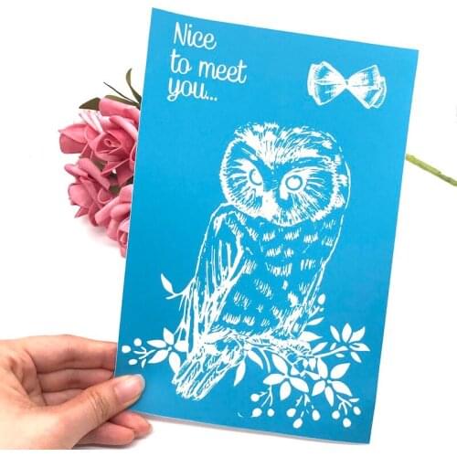YPP CRAFT Owl Self-Adhesive Silk Screen Printing Mesh Transfers for DIY T-shirt Pillow Fabric Painting Paper Home Decoration