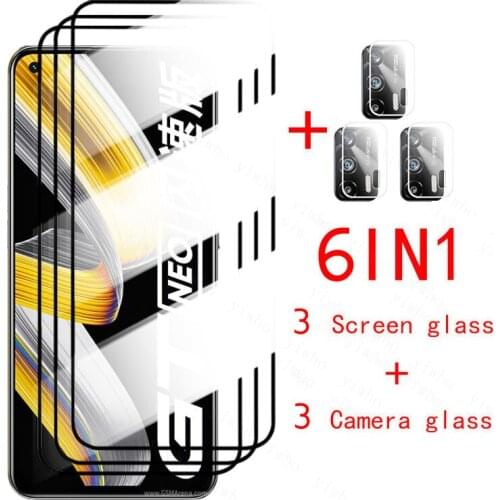 6in1 Protective Glass For Realme GT Neo Flash Camera Screen Protector For Realme 7 Pro 5G 7i 6 Pro 6i 8 Pro C21 Tempered Glass