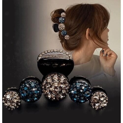 Women Crystal Hair Clips Big Rhinestone Hair Claws Crab Hairpins Barrettes Ponytail Girls Hair Accessories Ornaments Hairgrip
