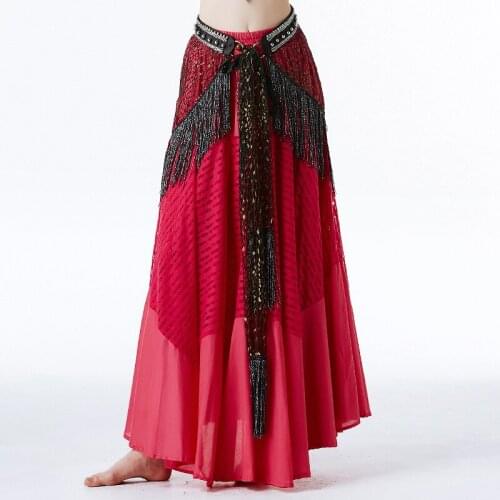 Belly Dance Costume Woman Dancing Hip Scarf Girls Performance Yarn Tassel Dance Belt For Stage Performance TV Show