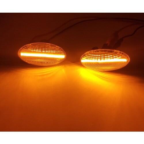 1Pair For Peugeot 307 206 407 107 607 Citroen C1 C2 C3 C5 LED Dynamic Turn Signal Light Flowing Side Marker Indicator Light