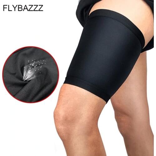 New 1 Psc Leg Sleeve Support Sport Thigh Guard Muscle Strain Protector Brace Knee Pads Support Fitness Compression Leg Warmers