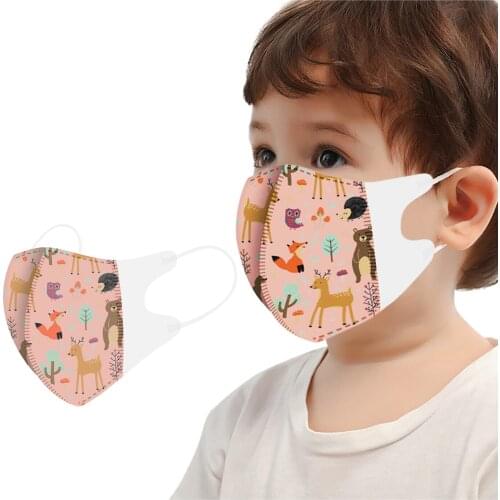 50pc Children 3d Mouth Masks Protection Anti-dust Pm2.5 Fabric Filter Masks For Kids Child Breathable Facemask Party Decoration