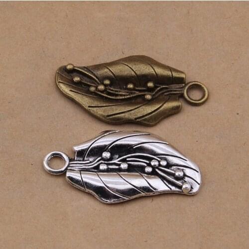 30pcs Vintage Leaf Charm For Making Necklace/Bracelet/apparel/Bag/Key Chain Fashion DIY Jewelry Accessories