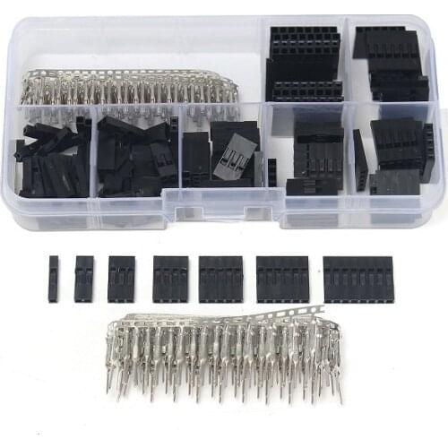 310Pcs 2.54mm Male+Female Dupont Wire Jumper And Header Connector Housing Kit Best Price New Electric Unit Electronics Stocks