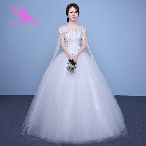 AIJINGYU 2021 white Customized new hot selling cheap ball gown lace up back formal bride dresses wedding dress WK225