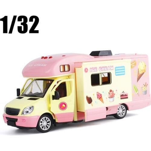 1:32 Motor Caravan Travel Tour Car Camper Motorhome Recreational Vehicle RV Trailer Play Home For Girls Boys Toys Gifts