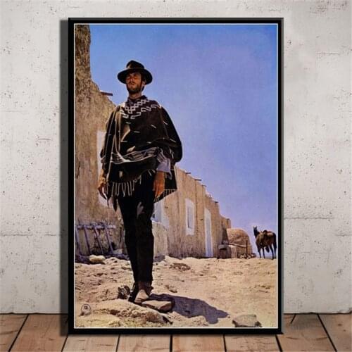 Clint Eastwood A Fistful Of Dollars Movie Canvas Painting Posters And Prints Wall Art Picture Vintage Poster Home Decorative