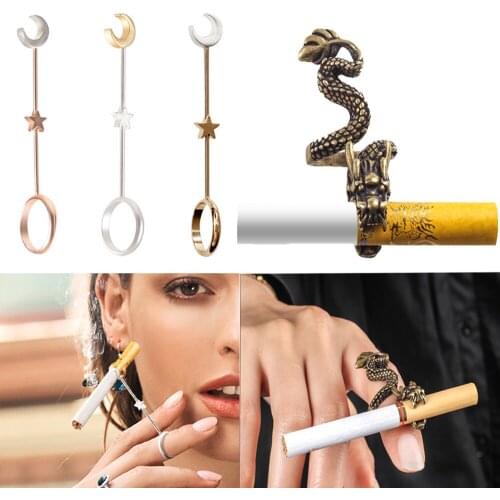 Cigarette Holder Finger Hand Rack Finger Clip Gadget For Women Men Cigarettes Smoking Accessories Smoker Ring Gift For Boyfriend